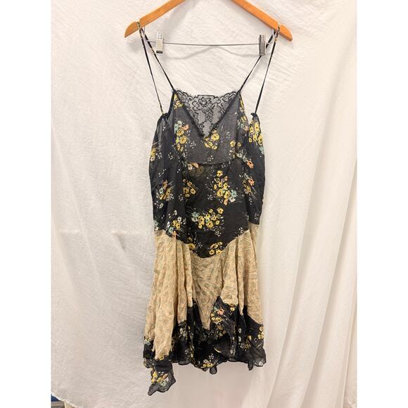 Free People Intimately Lace Handkerchief Mini Dress Small Fall Autumn Boho - Picture 6 of 7